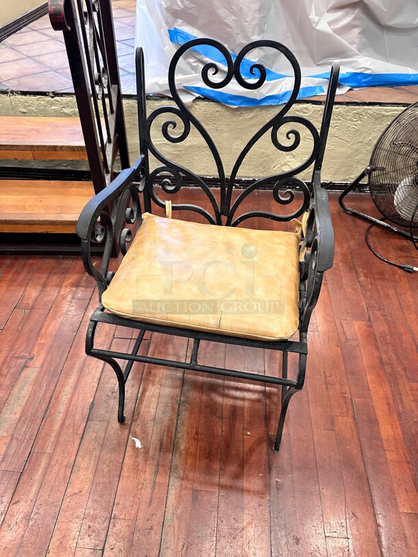 Metal Chairs With Cushion and Arm Rest - Image 3 of 3