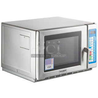 BRAND NEW SCRATCH AND DENT! 2023 Solwave SWA21T Ameri-Series Medium-Duty Stainless Steel Commercial Microwave with Push Button Controls. 208/240 Volts, 1 Phase.