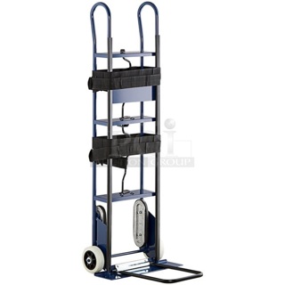 2 BRAND NEW SCRATCH AND DENT! Lavex 257AP0038-L01 600 lb. Blue Appliance Hand Truck with 6" x 2" Thermoplastic Rubber Wheels. 2 Times Your Bid!