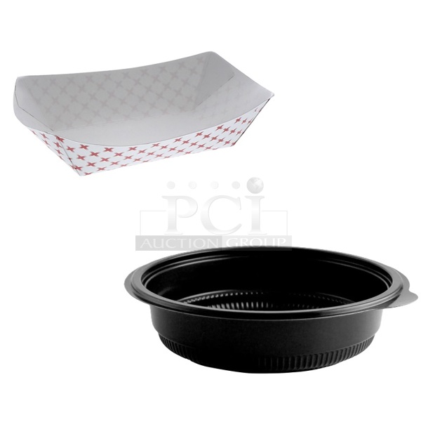 18 BRAND NEW Boxes Including 15 Boxes of Pactiv D3TPKTW 3 lb Pocket Trays, and 3 Box 4607224 Incredibowls. 18 Times Your Bid! - Image 1 of 6