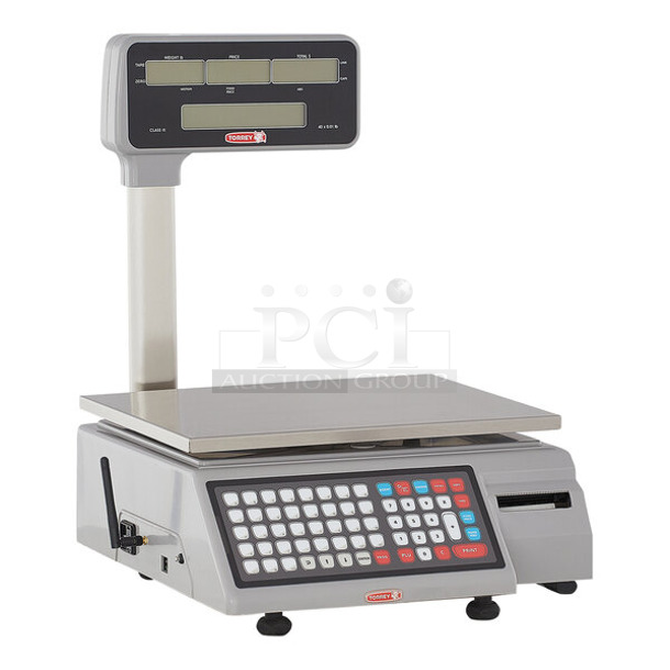 BRAND NEW SCRATCH AND DENT! Torrey 166WLABEL40P 40 lb. WiFi Price Computing Scale with Thermal Label Printer.  - Image 1 of 5