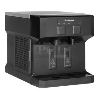 BRAND NEW SCRATCH AND DENT! 2024 Scotsman HID207AX-1A Meridian Compact Nugget Ice Machine with 7 lb. Bin, Touch-Free Ice and Water Dispensing. 115 Volts, 1 Phase. 