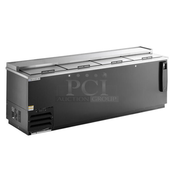 BRAND NEW SCRATCH AND DENT! Beverage Air DW94HC-B-29 95" Black Frosty Brew Deep Well Bottle Cooler. 115 Volts, 1 Phase. Tested and Working! - Image 1 of 4