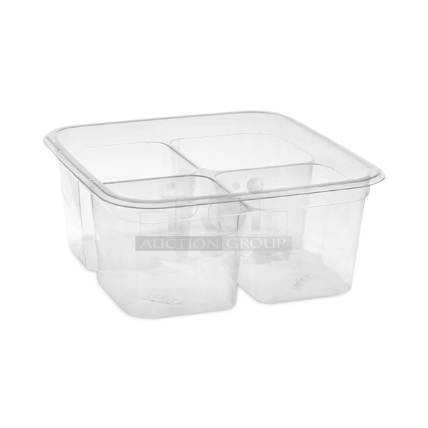 PALLET LOT of 20 BRAND NEW Boxes of Pactiv Y6S324C EarthChoice Square Recycled Bowl,4-Compartment 32 oz. 20 Times Your Bid!  - Image 1 of 3