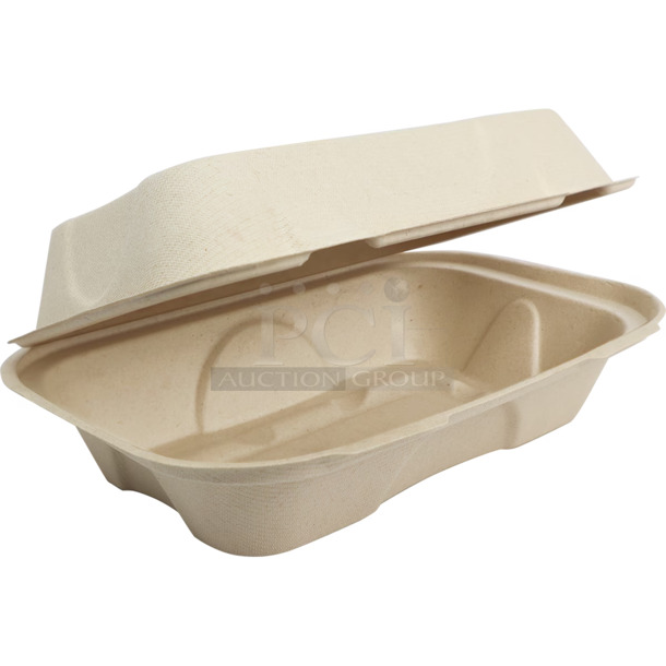 PALLET LOT of 30 BRAND NEW Boxes of World Centric TO-SC-UHB Hoagie Box Clamshell 9x6x3. 30 Times Your Bid!  - Image 1 of 3