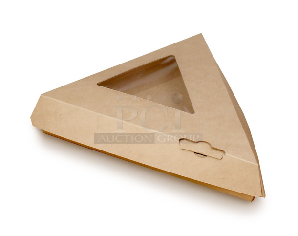 PALLET LOT of 10 BRAND NEW Boxes of EcoCraft NAT-F808RAVTWF Pizza containers EcoCraft Eco-Flute ToGo! insulated container - Dimensions 8.28 x 9.28 x 1.88. 10 Times Your Bid!  - Image 1 of 3