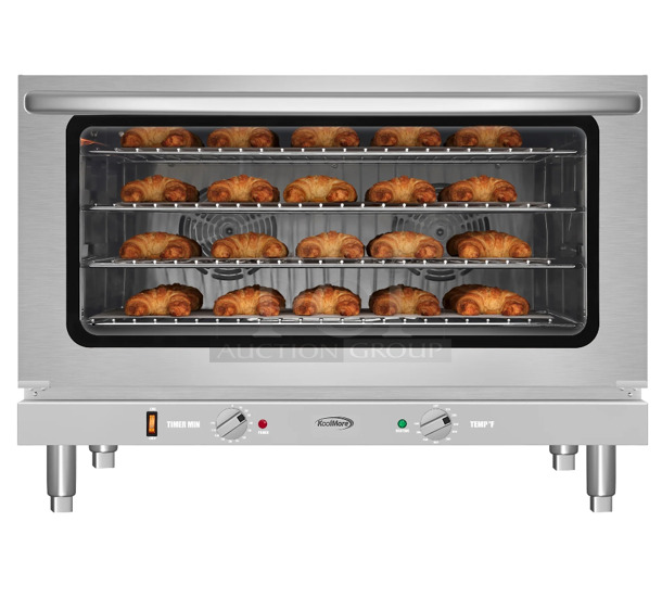 BRAND NEW SCRATCH AND DENT! 2024 KoolMore KM-CTCO-44 Stainless Steel Commercial Countertop Convection Oven.  - Image 1 of 6