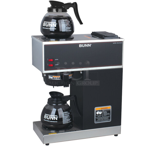 BRAND NEW SCRATCH AND DENT! 2024 Bunn VPR Stainless Steel Commercial Countertop Coffee Machine. Does Not Have Brew Basket or Pots. 120 Volts, 1 Phase.  - Image 1 of 7