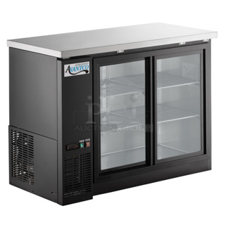BRAND NEW SCRATCH AND DENT! 2024 Avantco 178UBB48SHC Metal Commercial 2 Door Back Bar Cooler Merchandiser. 115 Volts, 1 Phase. Tested and Working!