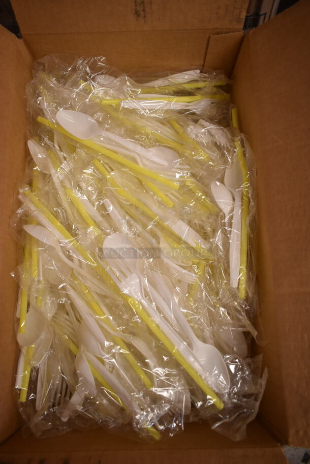 PALLET LOT of 26 BRAND NEW Boxes of King WNA KHFL7644 Packs of Soup Spoon, Spoon, Fork and Straw. 26 Times Your Bid! - Image 4 of 4