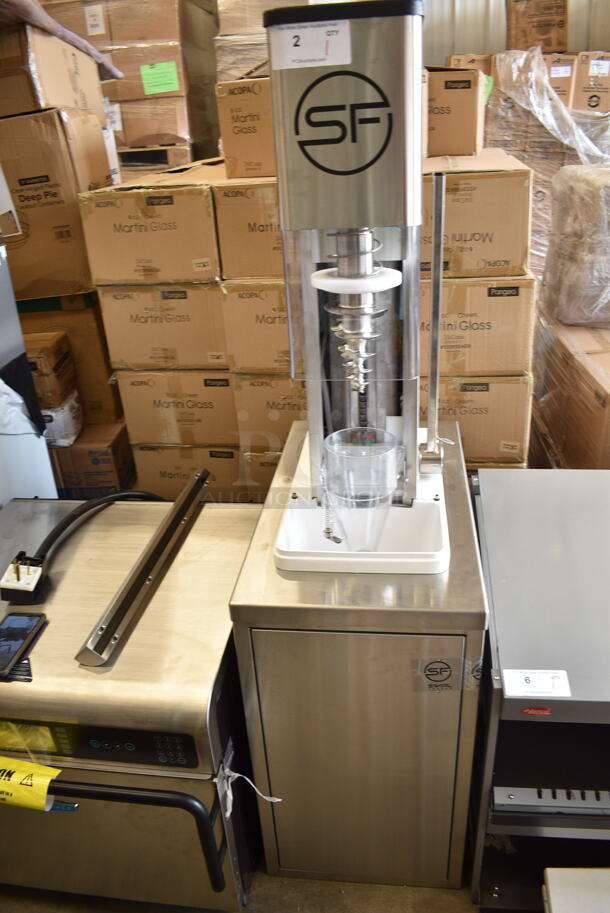 BRAND NEW! Swirl Freeze D Stainless Steel Commercial Floor Style Ice Cream Drilling Mixing Machine on Slim Equipment Stand. 120 Volts, 1 Phase. Tested and Working! - Image 2 of 11
