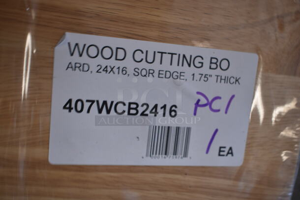 4 BRAND NEW SCRATCH AND DENT! Cutting Boards Including Choice 24" x 16" x 1 3/4" Wood Cutting Board with Squared Edges - From Group (OD Kit) 177CST24BK, 2 Craster. 4 Times Your Bid! - Image 6 of 7