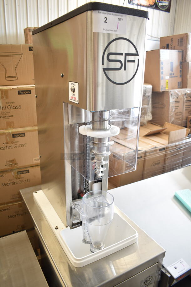 BRAND NEW! Swirl Freeze D Stainless Steel Commercial Floor Style Ice Cream Drilling Mixing Machine on Slim Equipment Stand. 120 Volts, 1 Phase. Tested and Working! - Image 4 of 11