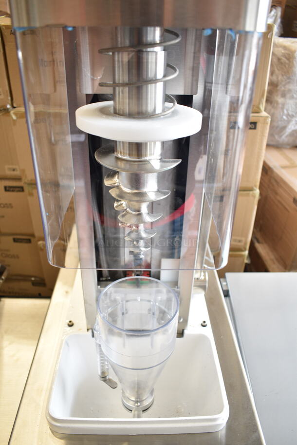 BRAND NEW! Swirl Freeze D Stainless Steel Commercial Floor Style Ice Cream Drilling Mixing Machine on Slim Equipment Stand. 120 Volts, 1 Phase. Tested and Working! - Image 5 of 11
