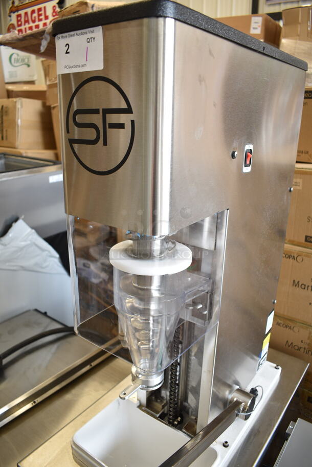 BRAND NEW! Swirl Freeze D Stainless Steel Commercial Floor Style Ice Cream Drilling Mixing Machine on Slim Equipment Stand. 120 Volts, 1 Phase. Tested and Working! - Image 6 of 11