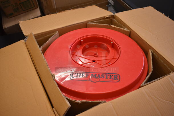 BRAND NEW SCRATCH AND DENT! Chef Master 90008 5 Gallon Red Plastic Salad Spinner / Dryer - Image 2 of 4