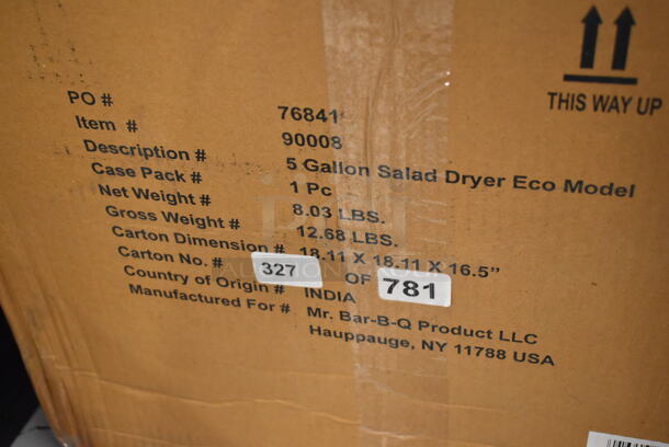 BRAND NEW SCRATCH AND DENT! Chef Master 90008 5 Gallon Red Plastic Salad Spinner / Dryer - Image 4 of 4