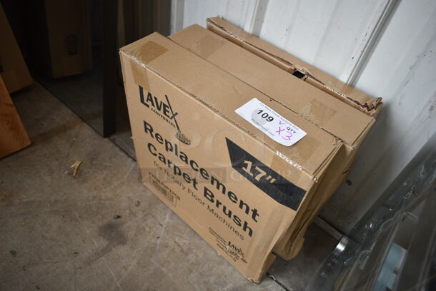 3 BRAND NEW SCRATCH AND DENT! Items; 2 Box Lavex 978LAVP17CB Black & White Nylon Carpet Scrubbing Brush for 17" Rotary Floor Machines, Lavex 978LAVP17FB Black Nylon Floor Scrubbing Brush for 17" Rotary Floor Machines. 3 Times Your Bid! - Image 2 of 6