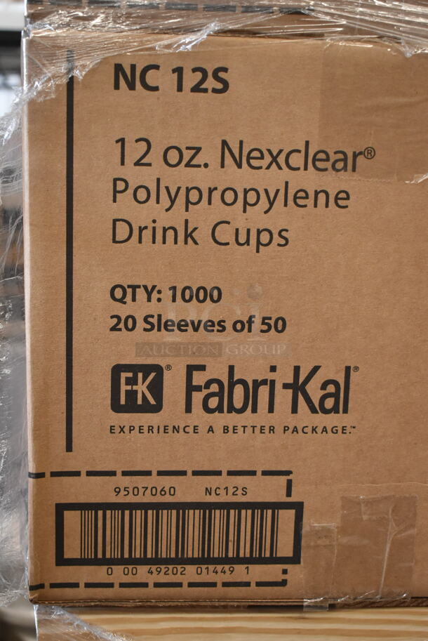 PALLET LOT of 17 BRAND NEW Boxes of Fabri-Kal NC 12S Nexclear 12 / 14 oz. Clear Customizable Squat Plastic Cup - 1000/Case. 17 Times Your Bid!  - Image 3 of 3