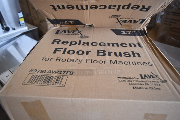 3 BRAND NEW SCRATCH AND DENT! Items; 2 Box Lavex 978LAVP17CB Black & White Nylon Carpet Scrubbing Brush for 17" Rotary Floor Machines, Lavex 978LAVP17FB Black Nylon Floor Scrubbing Brush for 17" Rotary Floor Machines. 3 Times Your Bid! - Image 4 of 6