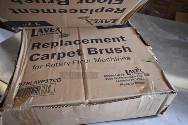 3 BRAND NEW SCRATCH AND DENT! Items; 2 Box Lavex 978LAVP17CB Black & White Nylon Carpet Scrubbing Brush for 17" Rotary Floor Machines, Lavex 978LAVP17FB Black Nylon Floor Scrubbing Brush for 17" Rotary Floor Machines. 3 Times Your Bid! - Image 5 of 6