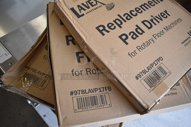 3 BRAND NEW SCRATCH AND DENT! Items; 2 Box Lavex 978LAVP17CB Black & White Nylon Carpet Scrubbing Brush for 17" Rotary Floor Machines, Lavex 978LAVP17FB Black Nylon Floor Scrubbing Brush for 17" Rotary Floor Machines. 3 Times Your Bid! - Image 6 of 6