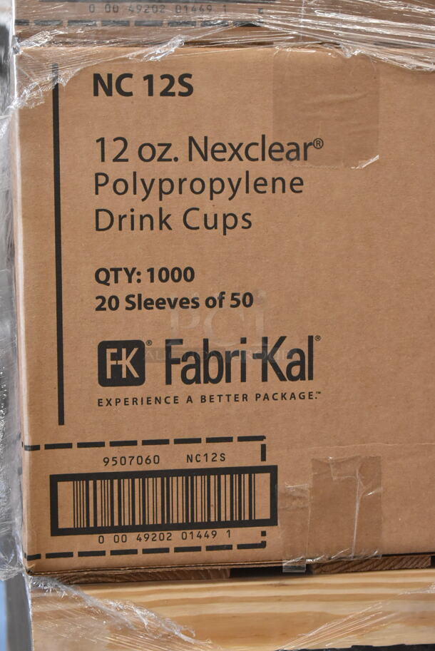 PALLET LOT of 18 BRAND NEW Boxes of Fabri-Kal NC 12S Nexclear 12 / 14 oz. Clear Customizable Squat Plastic Cup - 1000/Case. 18 Times Your Bid!  - Image 3 of 3