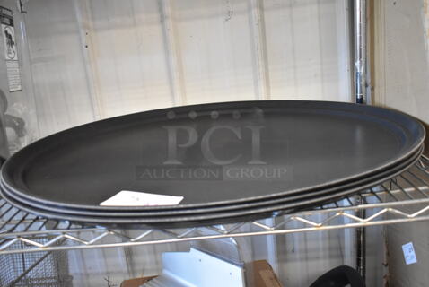 3 BRAND NEW SCRATCH AND DENT! Jubilee TRAY-OA29-BLK Oval Serving Trays. 3 Times Your Bid!