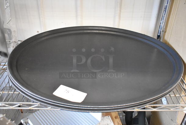 3 BRAND NEW SCRATCH AND DENT! Jubilee TRAY-OA29-BLK Oval Serving Trays. 3 Times Your Bid! - Image 3 of 4