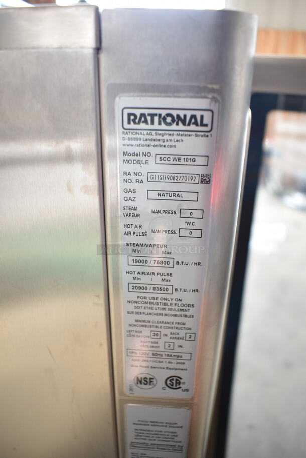 BRAND NEW! 2019 Rational SCC WE 101G Stainless Steel Commercial Countertop Natural Gas Powered Combi Convection Oven.  - Image 9 of 9