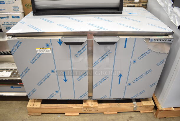 BRAND NEW! Beverage Air UCR48AHC Stainless Steel Commercial 2 Door Undercounter Cooler. 115 Volts, 1 Phase. Tested and Working! - Image 2 of 8