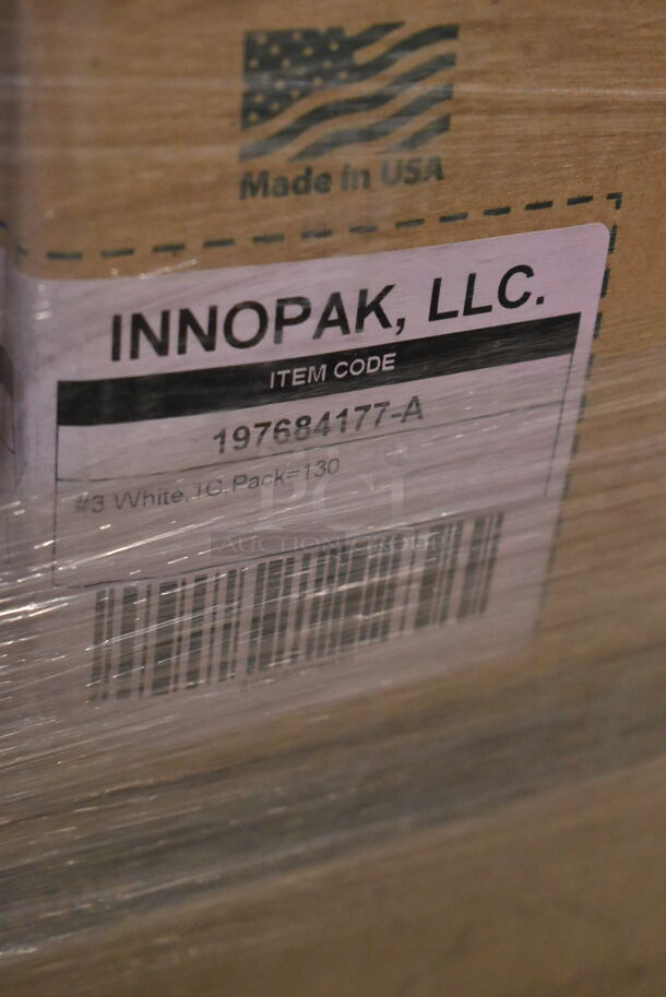 PALLET LOT of 14 BRAND NEW Boxes of Innopak 197684177-A White #3 Containers. 14 Times Your Bid!  - Image 3 of 3
