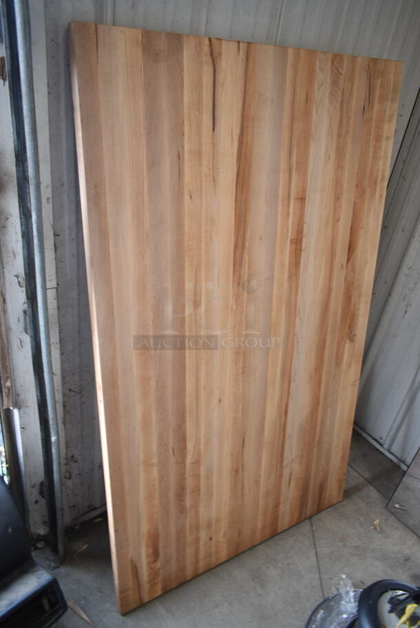 BRAND NEW SCRATCH AND DENT! 456036WT-O Butcher Block Tabletop.  - Image 1 of 3
