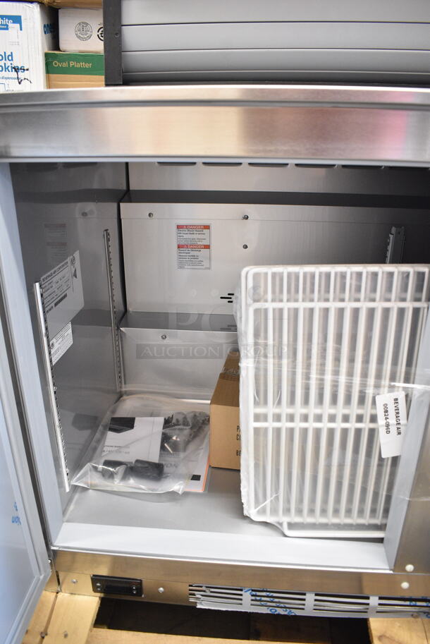 BRAND NEW! Beverage Air UCR48AHC Stainless Steel Commercial 2 Door Undercounter Cooler. 115 Volts, 1 Phase. Tested and Working! - Image 4 of 8