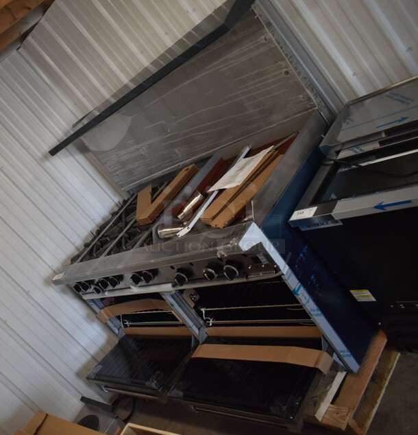 BRAND NEW SCRATCH AND DENT! 2024 Garland G60-6G24CC Stainless Steel Commercial Liquid Propane 6 Burner 60" Range with 24" Griddle and 2 CONVECTION Ovens. 310,000 BTU - Image 2 of 7