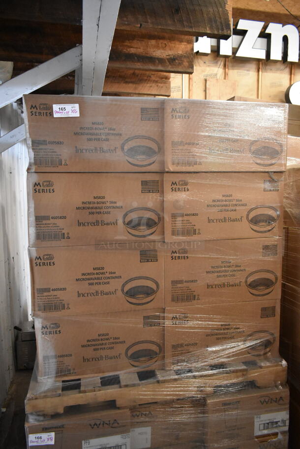 PALLET LOT of 16 BRAND NEW Boxes of Anchor M5820 5.75″ Round Bowl 20 oz Microwavable Black incredibowls. 16 Times Your Bid!  - Image 2 of 3