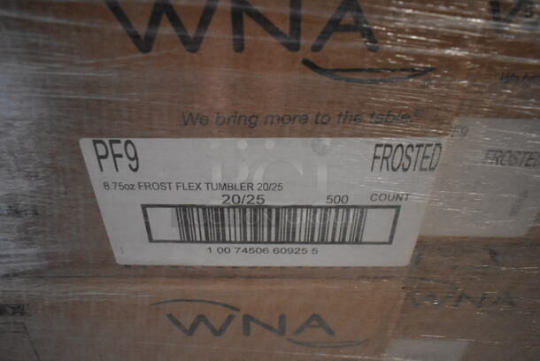 PALLET LOT of 18 BRAND NEW Boxes of WNA PF9 9 oz. Squat Frosted Tumbler. 18 Times Your Bid!  - Image 3 of 3