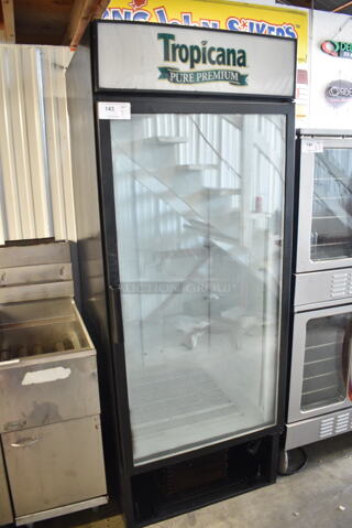 Beverage Air MT27 Metal Commercial Single Door Reach In Cooler Merchandiser. 115 Volts, 1 Phase. Tested and Powers On But Does Not Get Cold