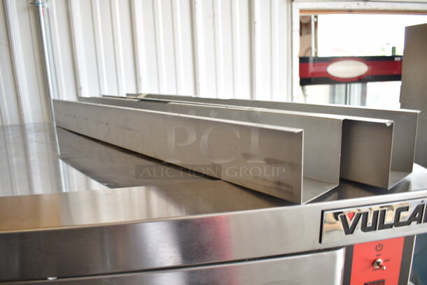 2 BRAND NEW SCRATCH AND DENT! Vulcan VC4ED Stainless Steel Commercial Electric Powered Full Size Convection Oven w/ View Through Doors, Metal Oven Racks and Thermostatic Controls. Does Not Come w/ Legs. 240 Volts, 1/3 Phase. 2 Times Your Bid! - Image 4 of 8
