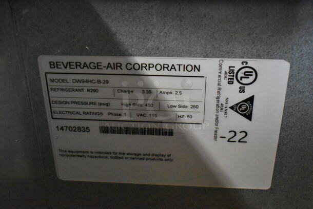 BRAND NEW SCRATCH AND DENT! Beverage Air DW94HC-B-29 95" Black Frosty Brew Deep Well Bottle Cooler. 115 Volts, 1 Phase. Tested and Working! - Image 4 of 4