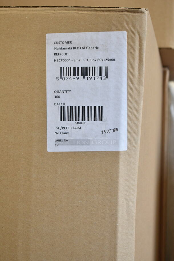 PALLET LOT of 6 BRAND NEW Boxes of Huhtamaki HBCP0004 Recyclable Paperboard Takeaway Boxes With Window Small 700ml / 24oz. 6 Times Your Bid! - Image 3 of 3