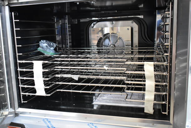 BRAND NEW SCRATCH AND DENT! Vulcan VC4ED-12D1 Stainless Steel Commercial Electric Powered Single Deck Full Size Electric Convection Oven. No Legs. 240 Volts, 1 Phase. - Image 3 of 6