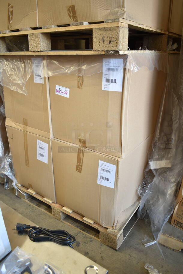 PALLET LOT of 8 BRAND NEW Boxes of Huhtamaki HBCP0004 Recyclable Paperboard Takeaway Boxes With Window Small 700ml / 24oz. 8 Times Your Bid! - Image 2 of 3