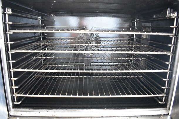 2 Ikon Stainless Steel Commercial Natural Gas Powered Full Size Convection Ovens w/ View Through Doors, Metal Oven Racks and Thermostatic Controls on Commercial Casters. 2 Times Your Bid!  - Image 4 of 7