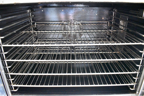 2 Ikon Stainless Steel Commercial Natural Gas Powered Full Size Convection Ovens w/ View Through Doors, Metal Oven Racks and Thermostatic Controls on Commercial Casters. 2 Times Your Bid!  - Image 5 of 7