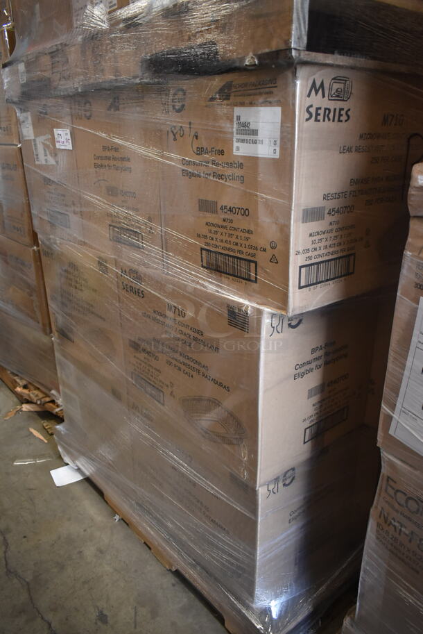 PALLET LOT of 15 BRAND NEW Boxes of Anchor 4540700 10″ x 7″ Container 32 oz Microwavable Black. 15 Times Your Bid!  - Image 2 of 4