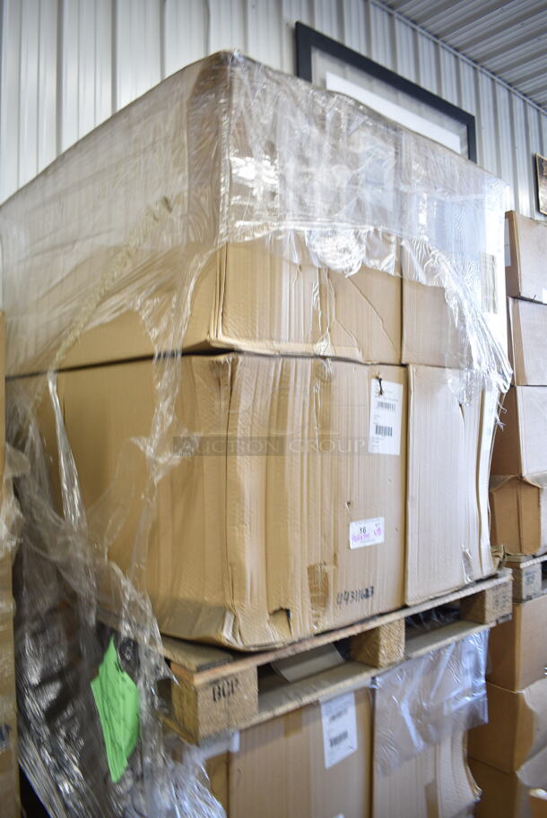 PALLET LOT of 8 BRAND NEW Boxes of Huhtamaki HBCP0004 Recyclable Paperboard Takeaway Boxes With Window Small 700ml / 24oz. 8 Times Your Bid! - Image 2 of 3