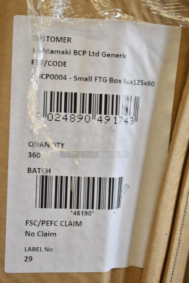 PALLET LOT of 8 BRAND NEW Boxes of Huhtamaki HBCP0004 Recyclable Paperboard Takeaway Boxes With Window Small 700ml / 24oz. 8 Times Your Bid! - Image 3 of 3