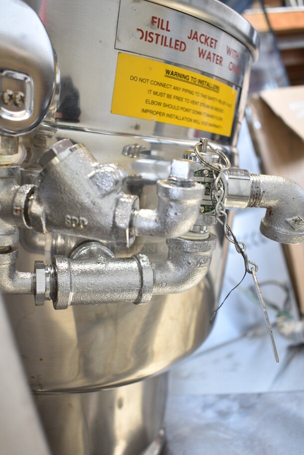 Groen TDB-20 Stainless Steel Commercial Countertop Electric Powered 20 Quart Steam Tilting Kettle. 208 Volts, 3 Phase.  - Image 7 of 10