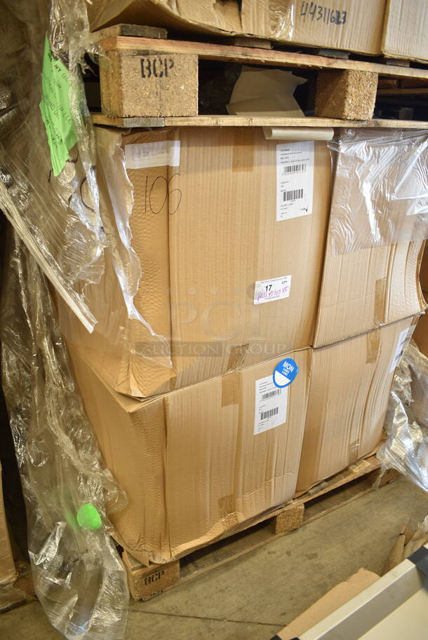 PALLET LOT of 8 BRAND NEW Boxes of Huhtamaki HBCP0004 Recyclable Paperboard Takeaway Boxes With Window Small 700ml / 24oz. 8 Times Your Bid! - Image 2 of 3